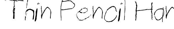 Thin Pencil Handwriting font preview